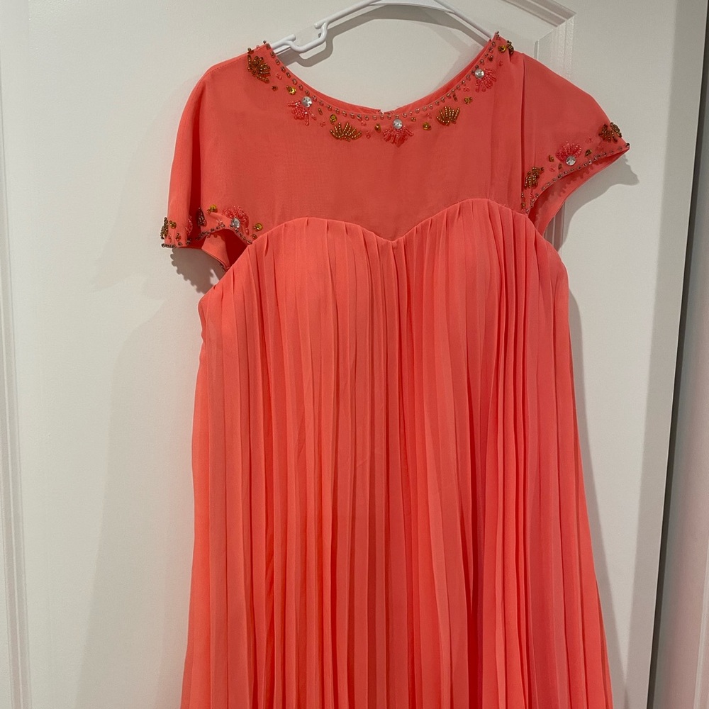 New-Elegant Coral Kids Dress